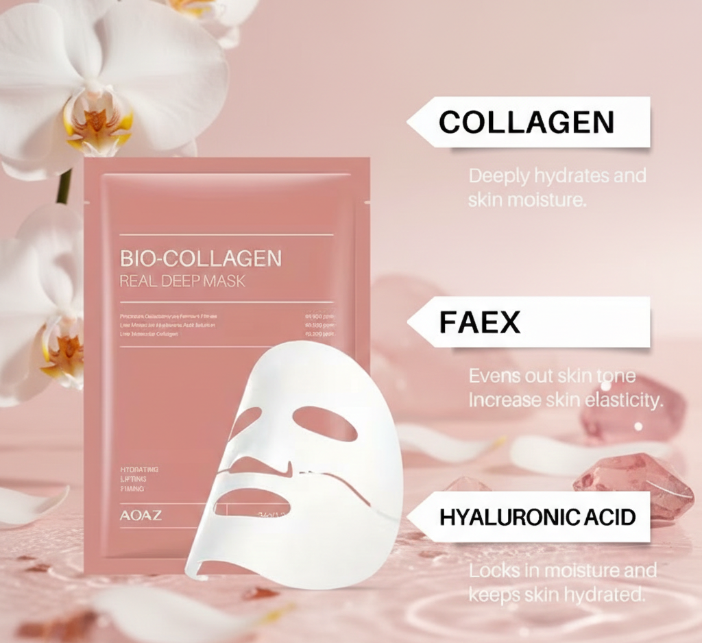 Bio-Collagen Sheet Masks – Deep Hydration & Firming