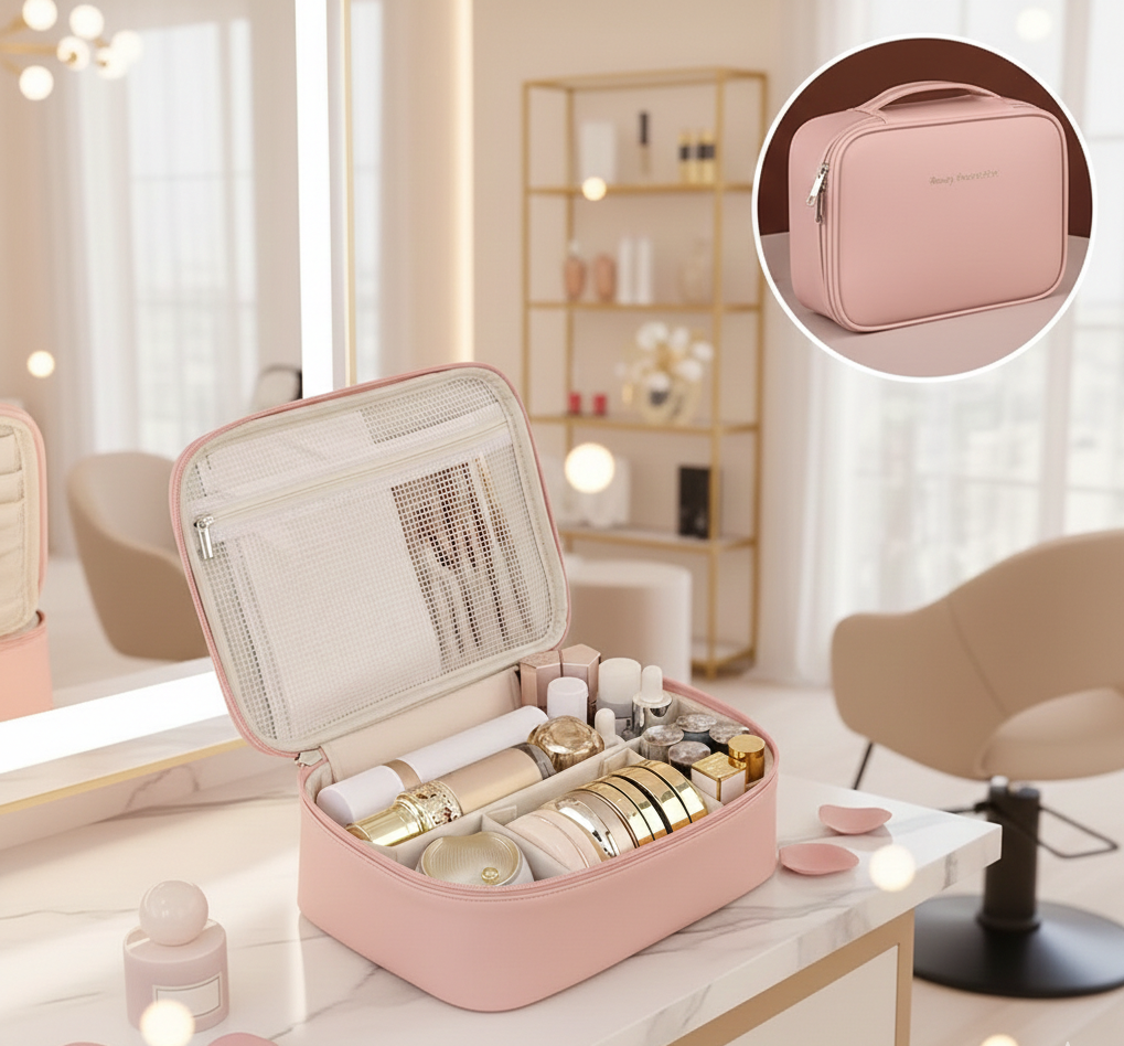 Beautiva Travel Storage Bag – PU Leather Cosmetic