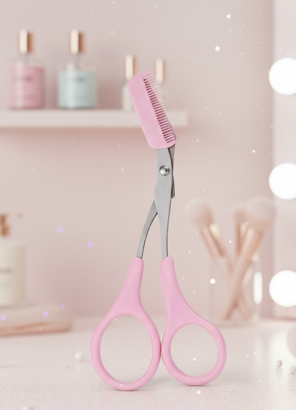 Precision Eyebrow Thinning Scissors with Built-In Comb – Safe & Easy Shaping