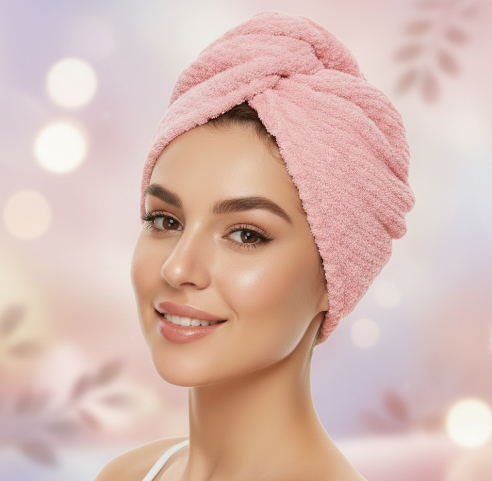 Super Absorbent Microfiber Hair Drying Towels (2 Pack) – 300 GSM Quick-Dry Turban