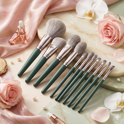 14-Piece Luxury Makeup Brush Set – Full Face & Eye Essentials
