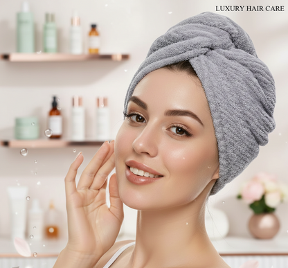 Super Absorbent Microfiber Hair Drying Towels (2 Pack) – 300 GSM Quick-Dry Turban