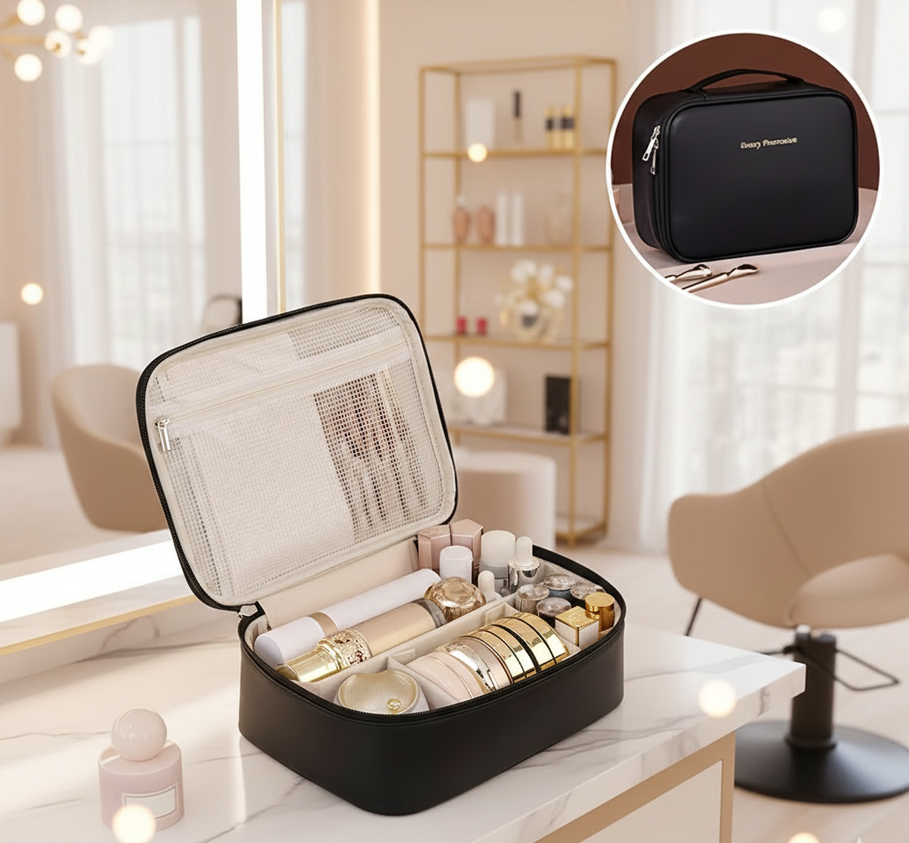 Beautiva Travel Storage Bag – PU Leather Cosmetic