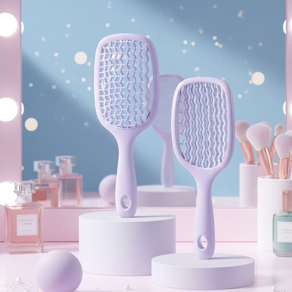 Easy-Clean Vented Hair Brush – No Hair Trapped, Rinses in Seconds