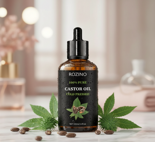 Rozino Pure Castor Oil – Deep Nourishment for Thicker Hair & Glowing Skin