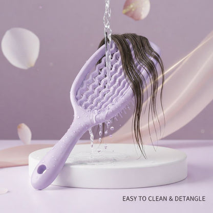 Easy-Clean Vented Hair Brush – No Hair Trapped, Rinses in Seconds