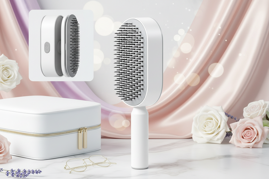 Self-Cleaning Hair Brush – Press-Type Design for Effortless Detangling